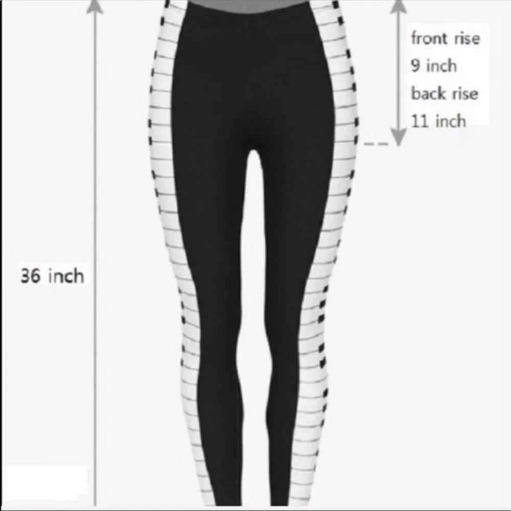 Miz GoldBar: Yellow White 3D graphic Leggings SML - Picture 8 of 8